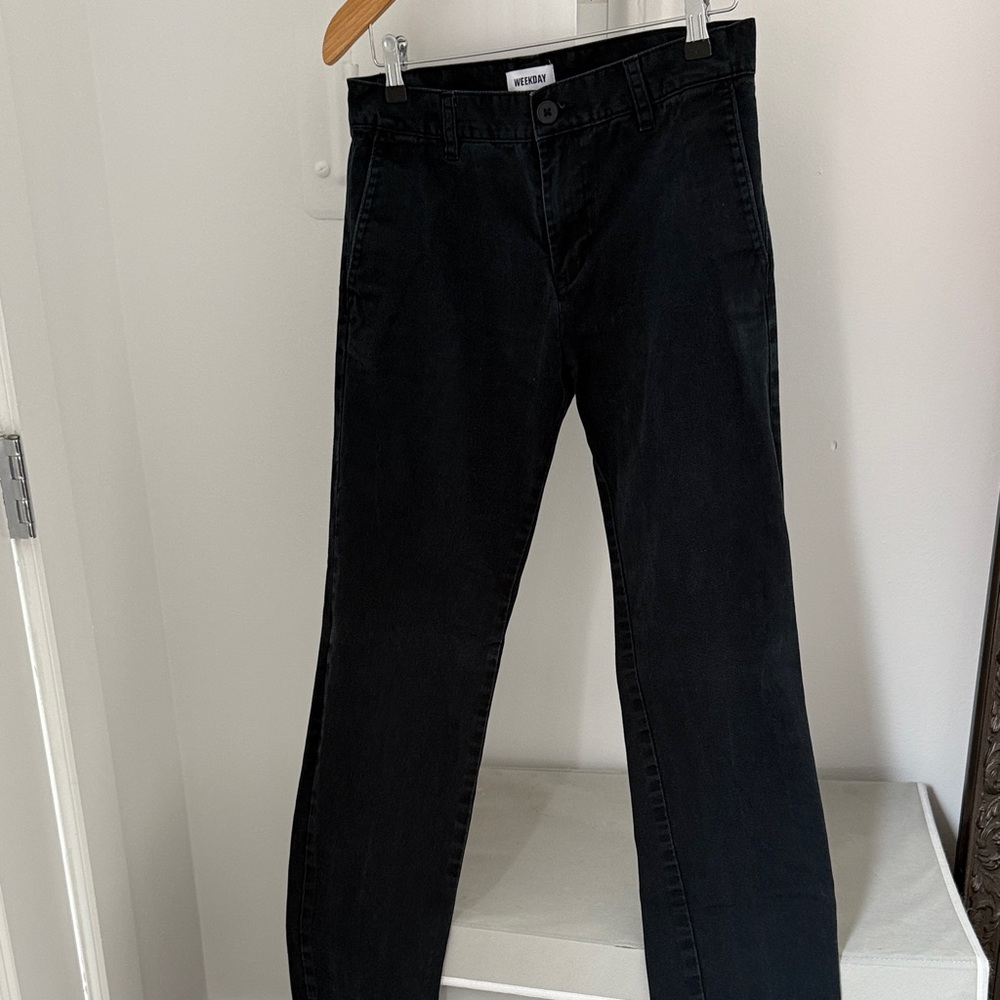 Weekday Dark Charcoal Trousers